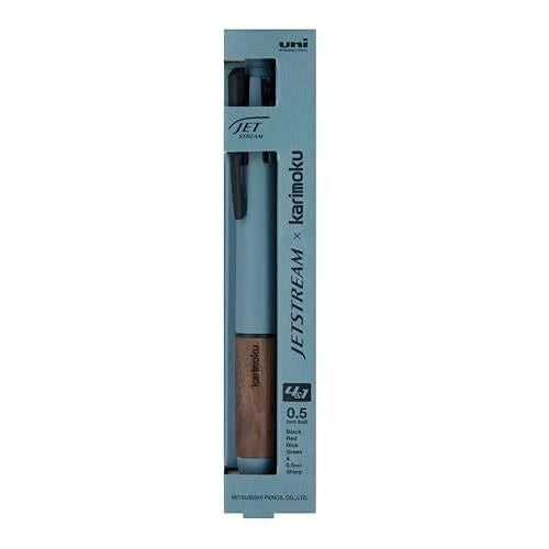 uni karimoku x JETSTREAM 4&amp;1 Multifunction Ballpoint Pen 0.5mm - Steel Blue - Default Title by Techo Treats Stationery