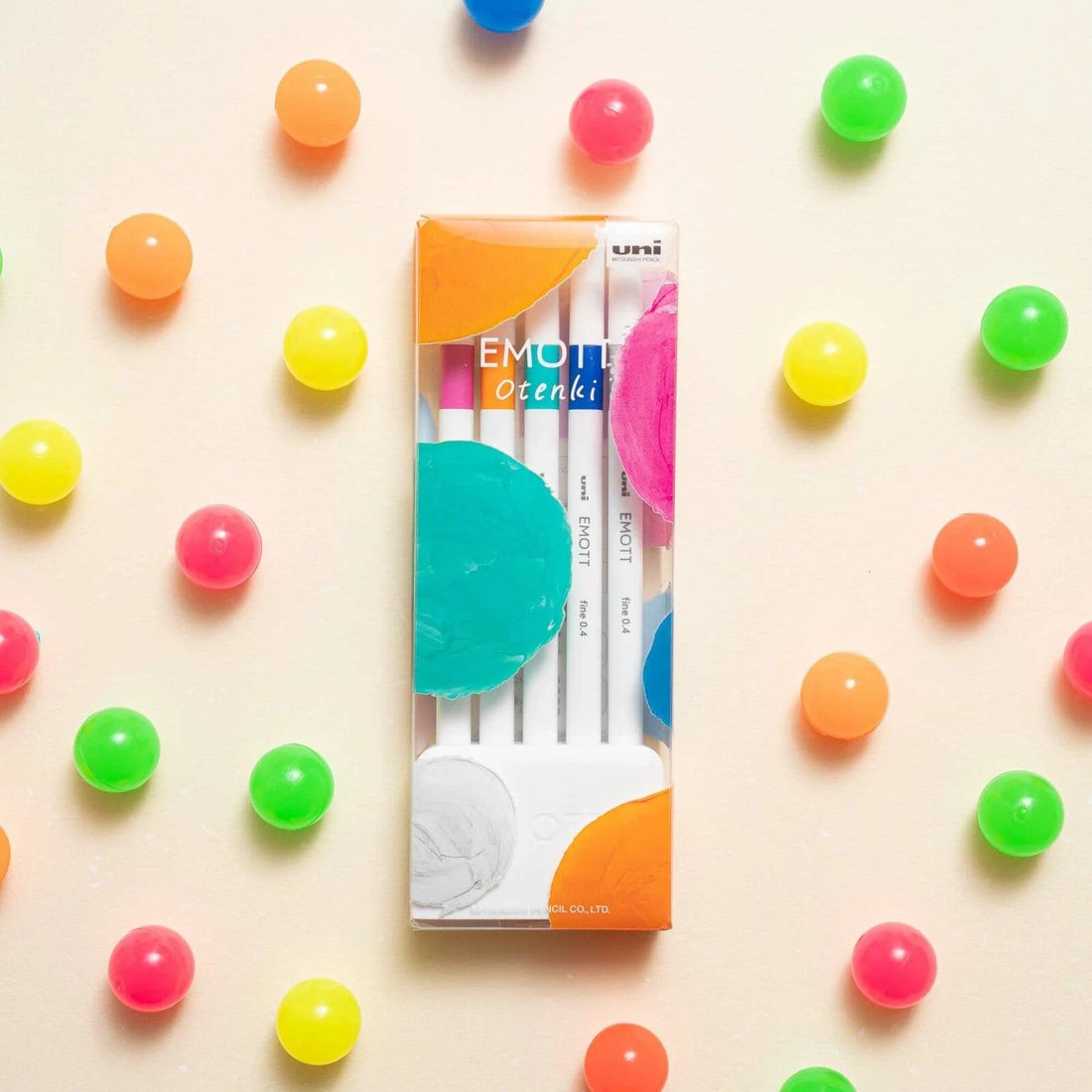 uni (Limited Edition) Otenki EMOTT Sign Pen 5 Color Set - Sunny - Default Title by Techo Treats Stationery