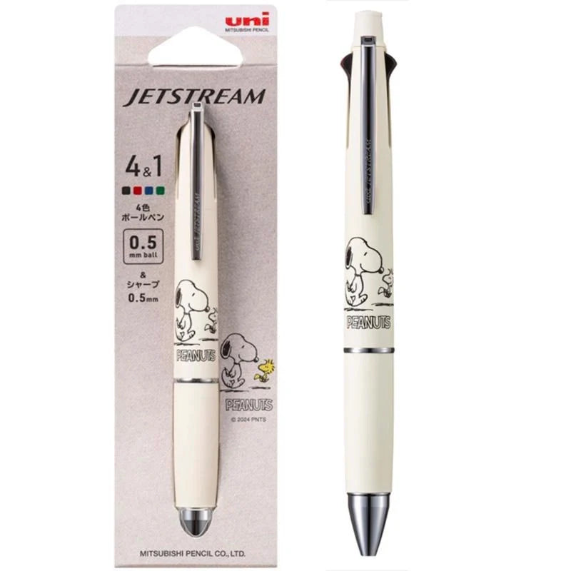 uni Snoopy JETSTREAM 4&amp;1 Multifunction Ballpoint Pen 0.5mm - White - Default Title by Techo Treats Stationery