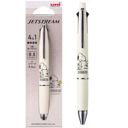 uni Snoopy JETSTREAM 4&amp;1 Multifunction Ballpoint Pen 0.5mm - White - Default Title by Techo Treats Stationery