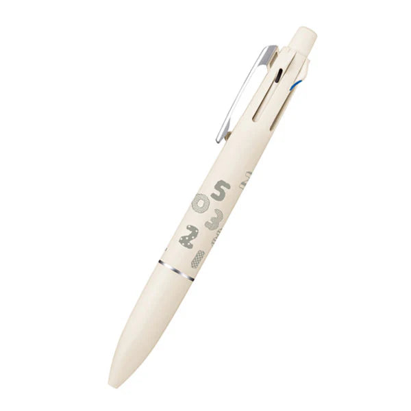 uni SOU・SOU Limited JETSTREAM 4&amp;1 Lite Multifunction Ballpoint Pen 0.5mm (3 colors) - Playing with Numbers (Off White) by Techo Treats Stationery