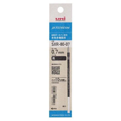 uni SXR-80-07K JETSTREAM Oil-based Ballpoint Pen Refill 0.7mm (4 colors) - Black by Techo Treats Stationery