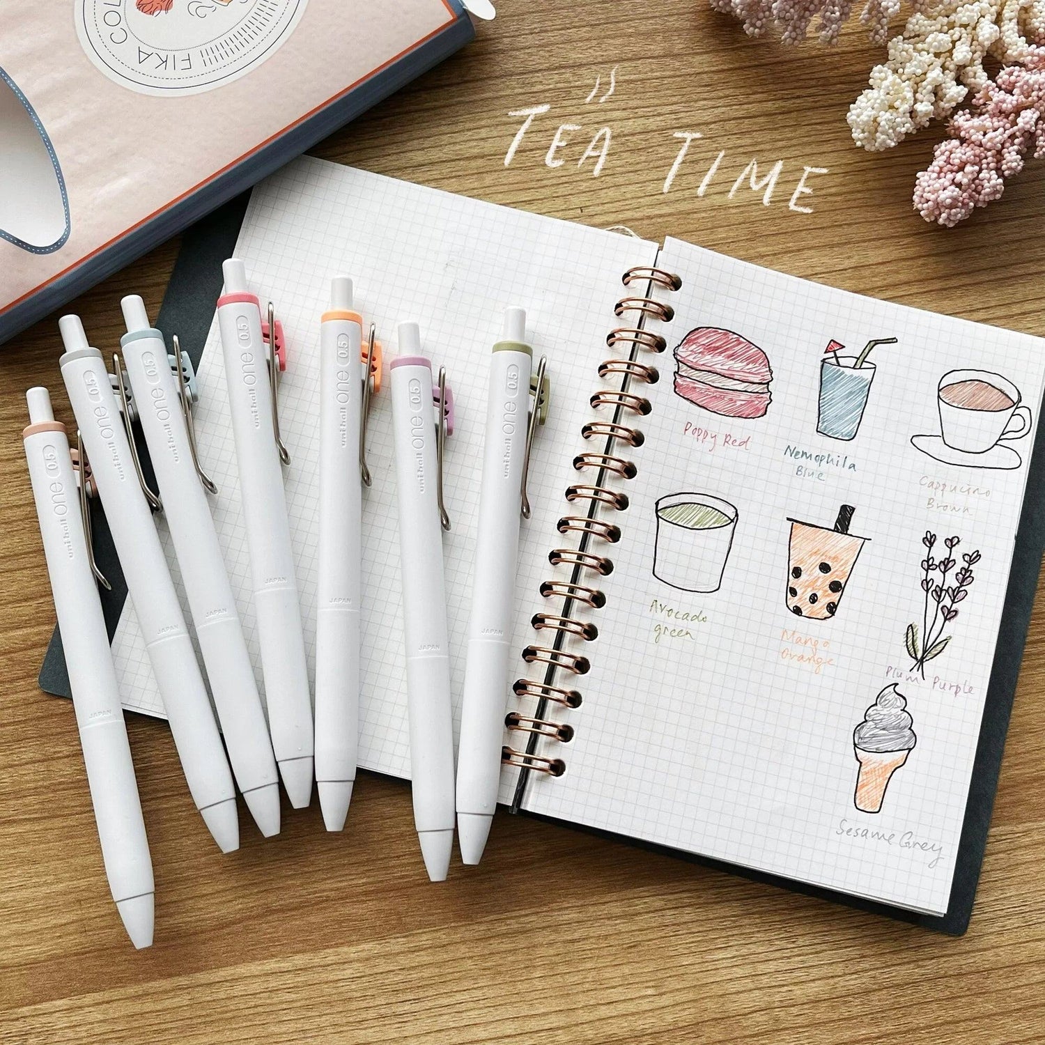 uni uni-ball One 0.5mm Gel Pen - Fika Color (7 Colors) - Avocado Green 牛油果綠 by Techo Treats Stationery