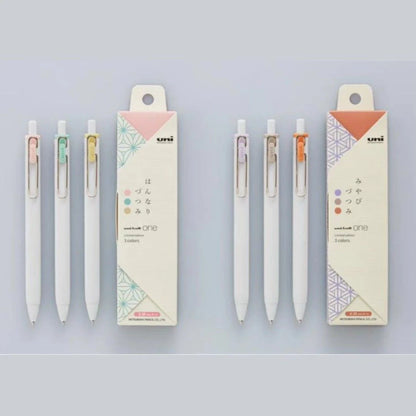 uni uni-ball One 0.5mm Limited Japanese Taste Color - Miyabi Tsutsumi 3 Color Set - Default Title by Techo Treats Stationery