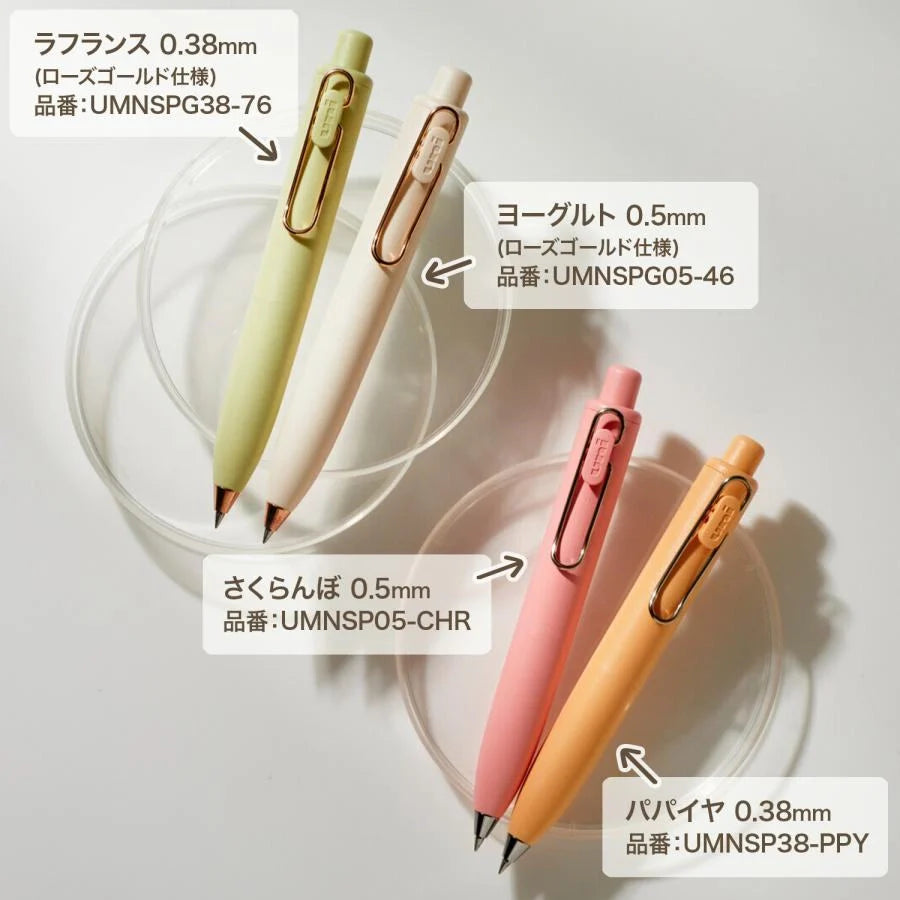 uni uni-ball One P Gel Pen Vol.2 (4 colors) - La France (Limited Rose Clip) 0.38mm by Techo Treats Stationery