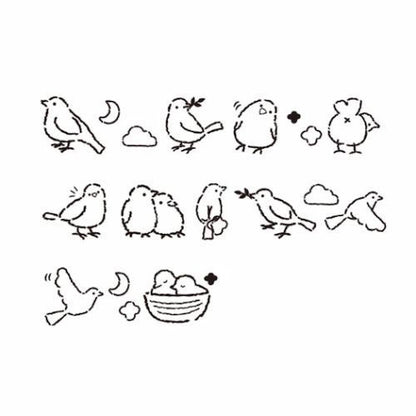 CORO-RE PLUS Rolling Stamp - BIRD - KAMIO JAPAN