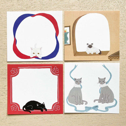 Violet &amp; Claire Block Memo - FIVE COOL CATS - cozyca products - Default Title by Techo Treats Stationery