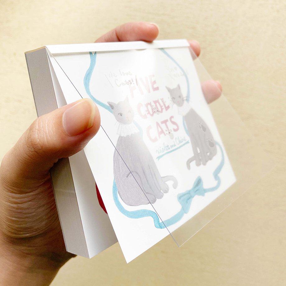 Violet &amp; Claire Block Memo - FIVE COOL CATS - cozyca products - Default Title by Techo Treats Stationery