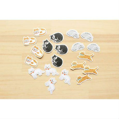 Washi Flake Stickers - Cat - Furukawa Shiko - Default Title by Techo Treats Stationery