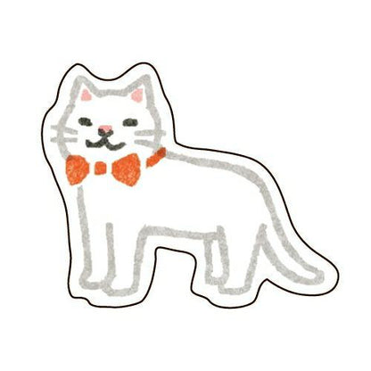 Washi Flake Stickers - Cat - Furukawa Shiko - Default Title by Techo Treats Stationery