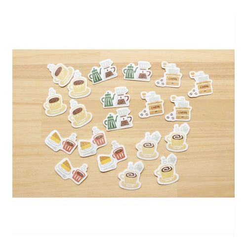 Washi Flake Stickers - Coffee - Furukawa Shiko - Default Title by Techo Treats Stationery