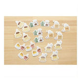 Washi Flake Stickers - Coffee - Furukawa Shiko - Default Title by Techo Treats Stationery