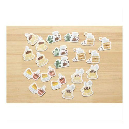 Washi Flake Stickers - Coffee - Furukawa Shiko - Default Title by Techo Treats Stationery