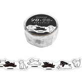 White and Black Die-cut Masking Tape - Dogs - Techo Treats
