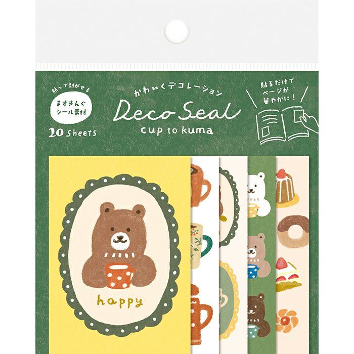 Winter Limited Deco Seal - Cup and Bear - Furukawa Shiko - Default Title by Techo Treats Stationery
