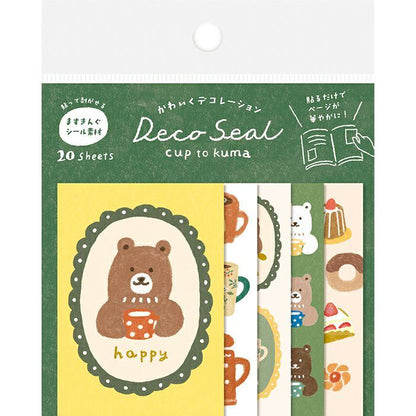 Winter Limited Deco Seal - Cup and Bear - Furukawa Shiko - Default Title by Techo Treats Stationery