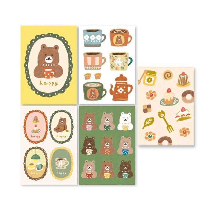 Winter Limited Deco Seal - Cup and Bear - Furukawa Shiko - Default Title by Techo Treats Stationery