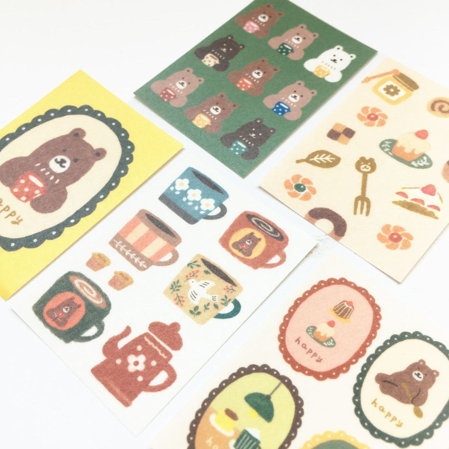 Winter Limited Deco Seal - Cup and Bear - Furukawa Shiko - Default Title by Techo Treats Stationery