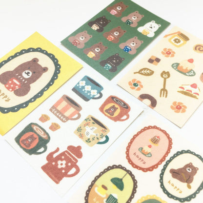 Winter Limited Deco Seal - Cup and Bear - Furukawa Shiko - Default Title by Techo Treats Stationery