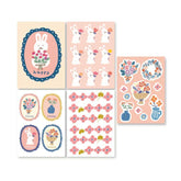 Winter Limited Deco Seal - Flowers and Rabbits - Furukawa Shiko - Default Title by Techo Treats Stationery