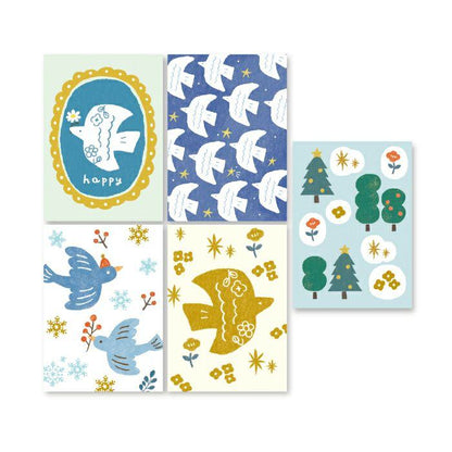 Winter Limited Deco Seal - Kirakira and Bird - Furukawa Shiko - Default Title by Techo Treats Stationery