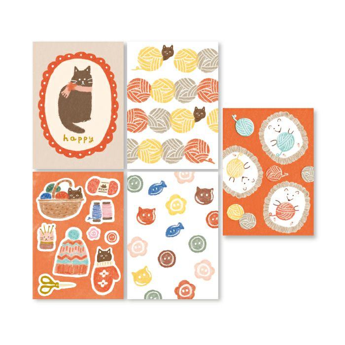 Winter Limited Deco Seal - Wool and Cat - Furukawa Shiko - Default Title by Techo Treats Stationery