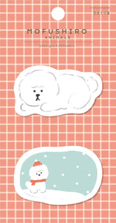 Winter Limited Die-cut Sticky Notes - Dog - Furukawa Shiko - Default Title by Techo Treats Stationery