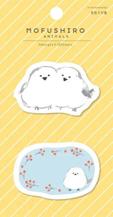 Winter Limited Die-cut Sticky Notes - Shimaenaga Long-tailed Tit - Furukawa Shiko - Default Title by Techo Treats Stationery