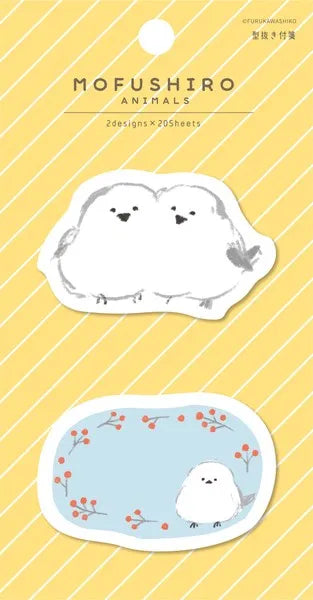 Winter Limited Die-cut Sticky Notes - Shimaenaga Long-tailed Tit - Techo Treats