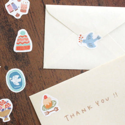 Winter Limited Flake Seal - Cup and Bear - Furukawa Shiko - Default Title by Techo Treats Stationery