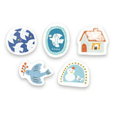 Winter Limited Flake Seal - Kirakira and Bird - Furukawa Shiko - Default Title by Techo Treats Stationery