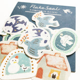 Winter Limited Flake Seal - Kirakira and Bird - Furukawa Shiko - Default Title by Techo Treats Stationery