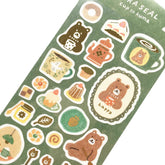 Winter Limited Kira Seal (Foil-stamped) - Cup and Bear - Furukawa Shiko - Default Title by Techo Treats Stationery