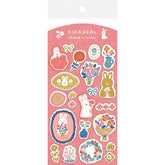 Winter Limited Kira Seal (Foil-stamped) - Flowers and Rabbits - Furukawa Shiko - Default Title by Techo Treats Stationery