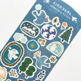 Winter Limited Kira Seal (Foil-stamped) - Kirakira and Bird - Furukawa Shiko - Default Title by Techo Treats Stationery