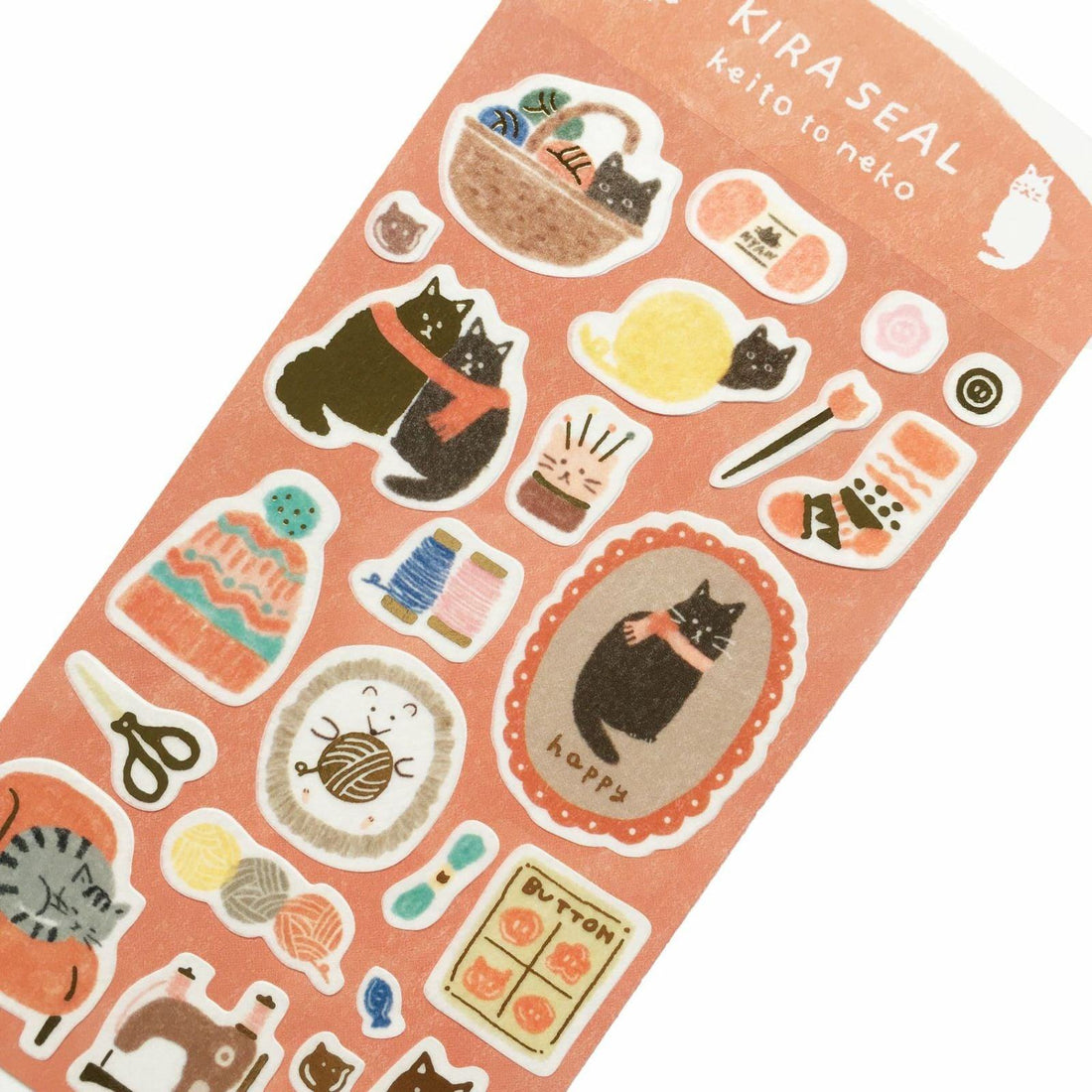 Winter Limited Kira Seal (Foil-stamped) - Wool and Cat - Furukawa Shiko - Default Title by Techo Treats Stationery