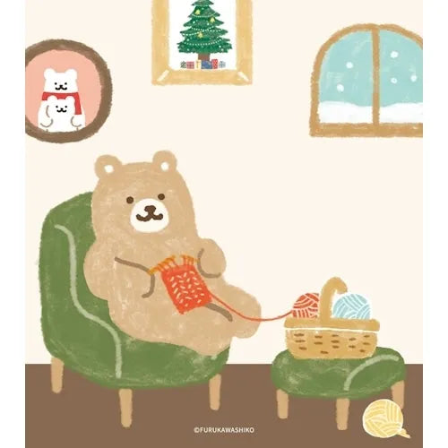Winter Limited Memo Pad - Bear - Furukawa Shiko - Default Title by Techo Treats Stationery