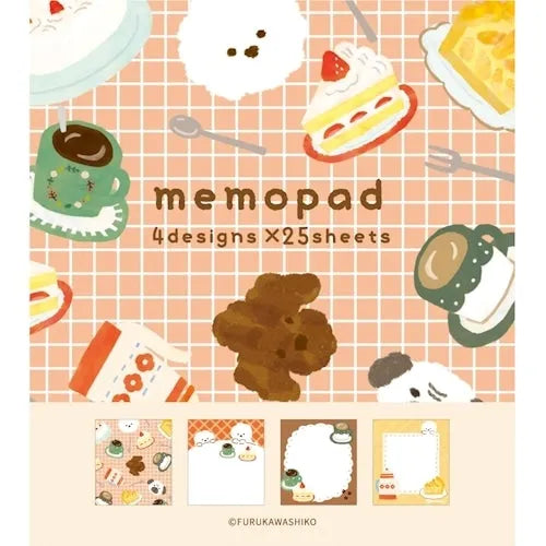 Winter Limited Memo Pad - Cafe Dog - Furukawa Shiko - Default Title by Techo Treats Stationery