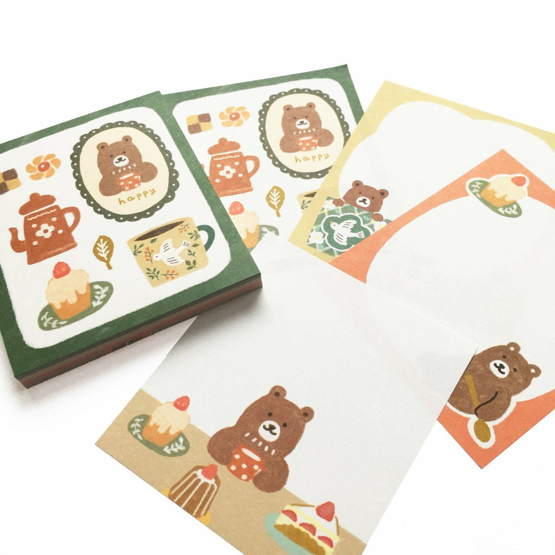Winter Limited Memo Pad - Cup and Bear - Techo Treats