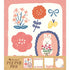 Winter Limited Memo Pad - Flowers and Rabbits - Techo Treats