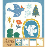 Winter Limited Memo Pad - Kirakira and Bird - Furukawa Shiko - Default Title by Techo Treats Stationery