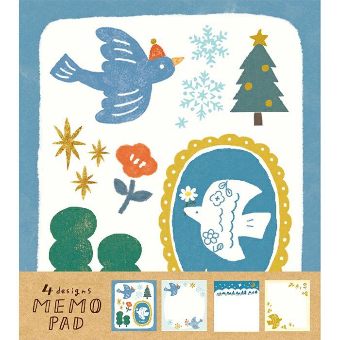 Winter Limited Memo Pad - Kirakira and Bird - Furukawa Shiko - Default Title by Techo Treats Stationery