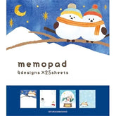 Winter Limited Memo Pad - Shimaenaga Long-tailed Tit - Furukawa Shiko - Default Title by Techo Treats Stationery