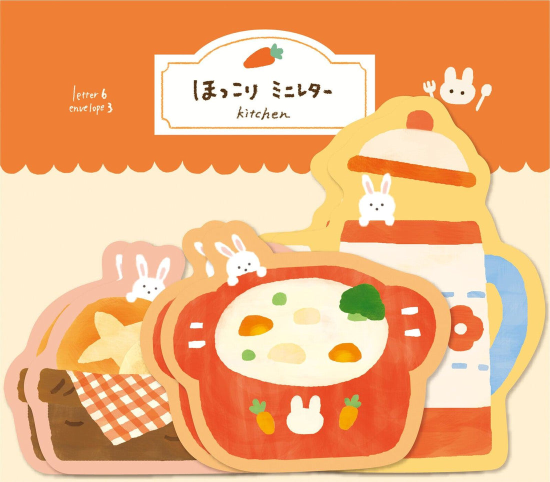 Winter Limited Mini Letter Set - Rabbit Kitchen - Furukawa Shiko - Default Title by Techo Treats Stationery