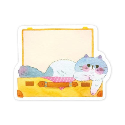 Yoko Die-cut Mini Card - Cat in Basket - Techo Treats