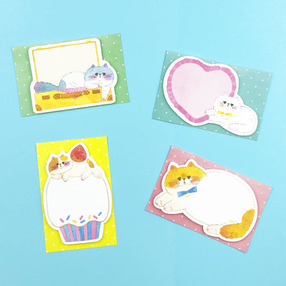 Yoko Die-cut Mini Card - Lying Cat - Papier Platz - Default Title by Techo Treats Stationery