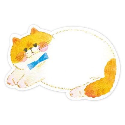 Yoko Die-cut Mini Card - Lying Cat - Techo Treats