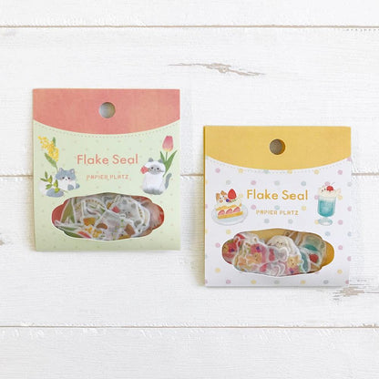 YOKO Flake Seal - Flower Cat - Papier Platz - Default Title by Techo Treats Stationery