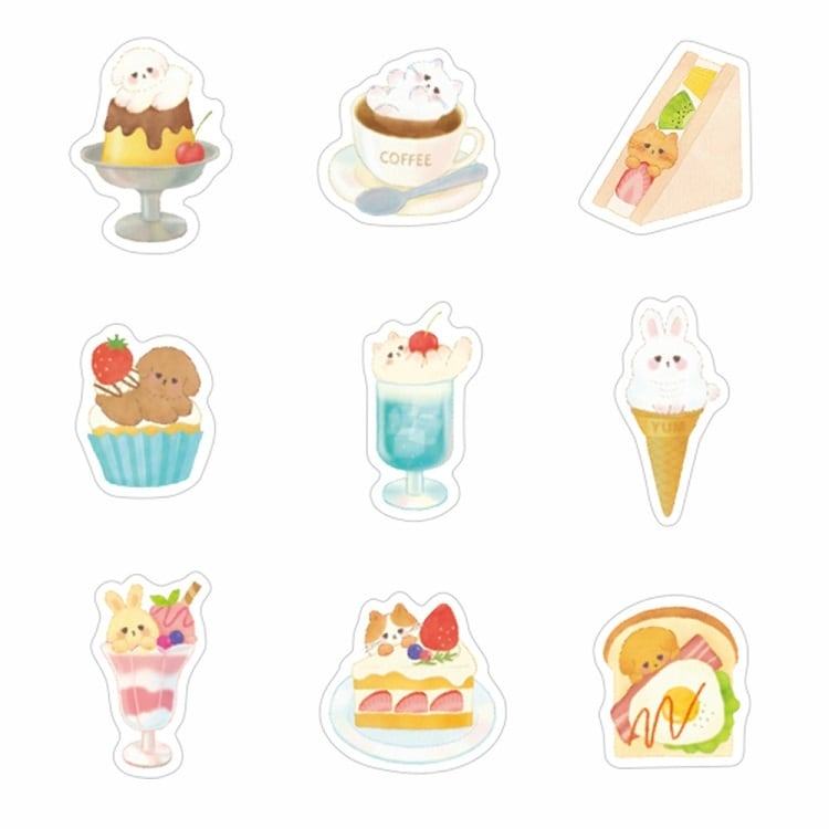 Yoko Flake Stickers - Animal Café - Techo Treats