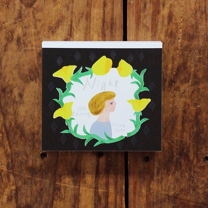 Yuka Hiiragi Block Memo - Night - cozyca products - Default Title by Techo Treats Stationery